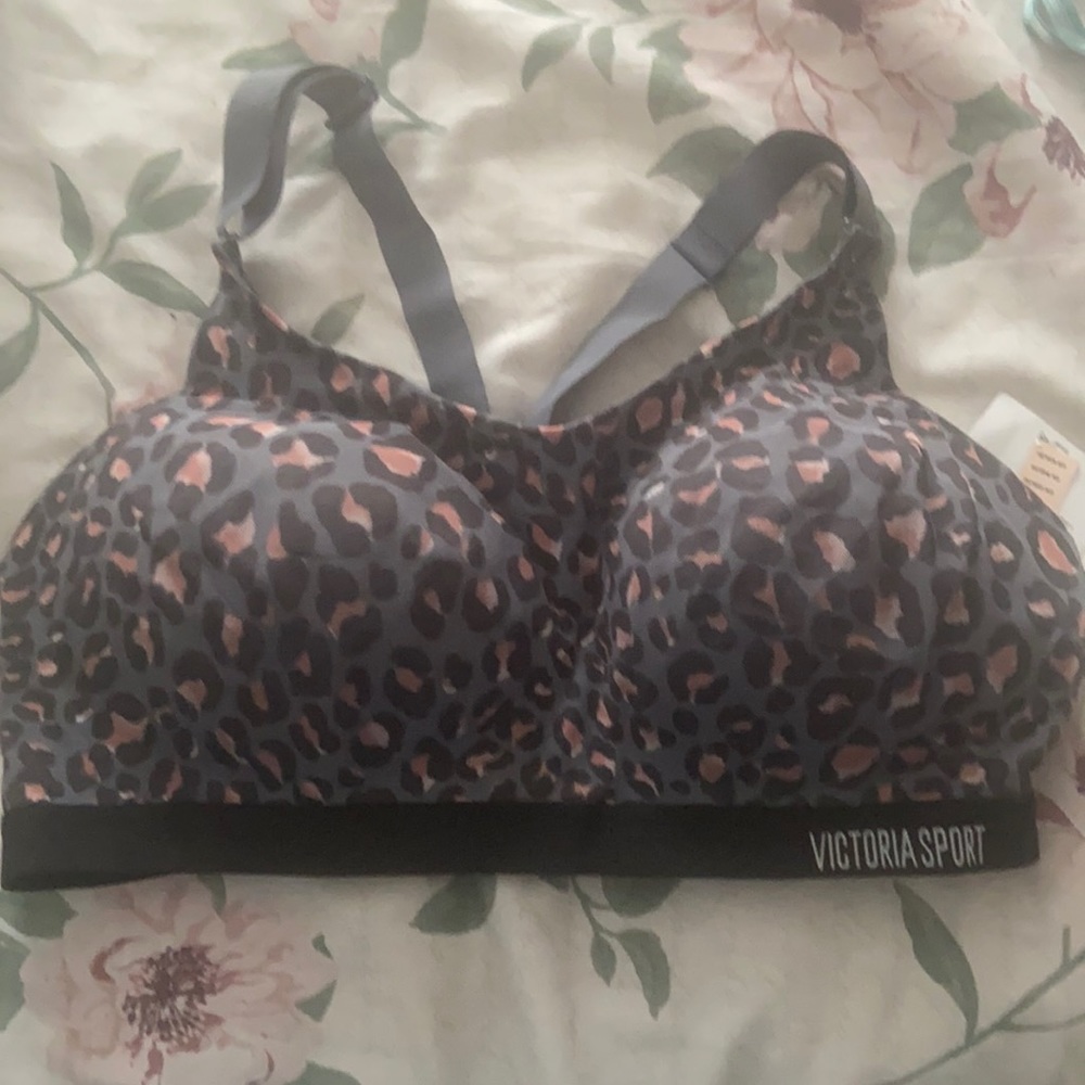 Leopard print sports bra